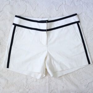 Ann Taylor White Preppy Stripe Shorts Petite